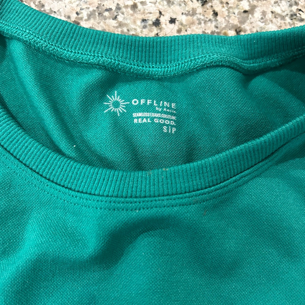 Off-line green crop top size small